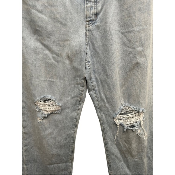 Madewell womens destroyed dad jeans in blue - Picture 6 of 13